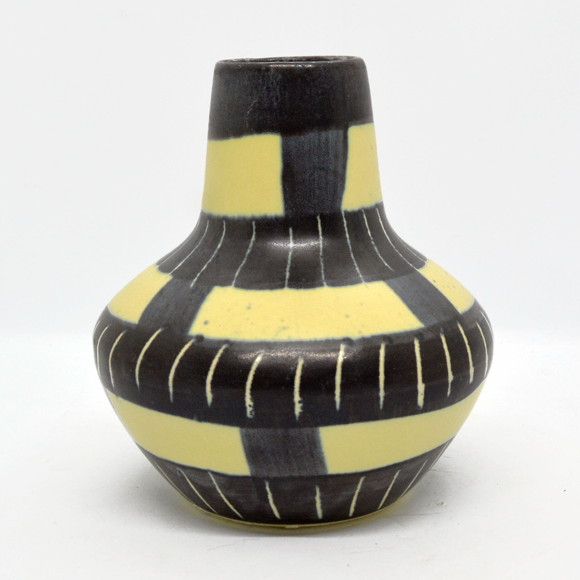 1970s op art ceramic vase Fohr Keramik, Germany