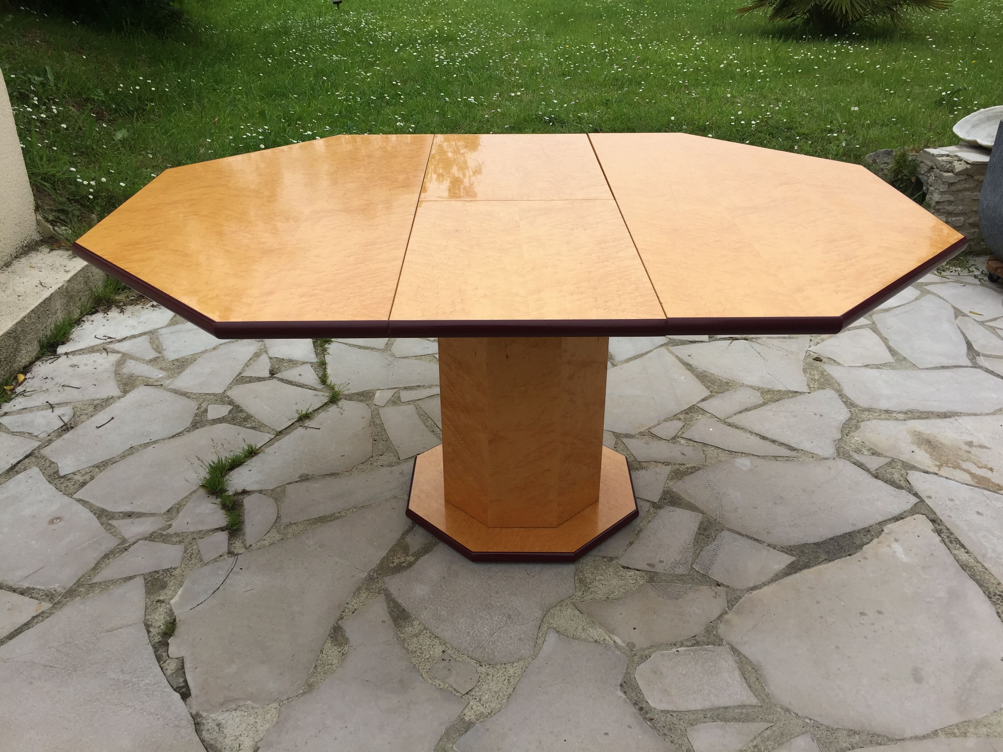 Table vintage en sycomore de Mario Sabot 1970