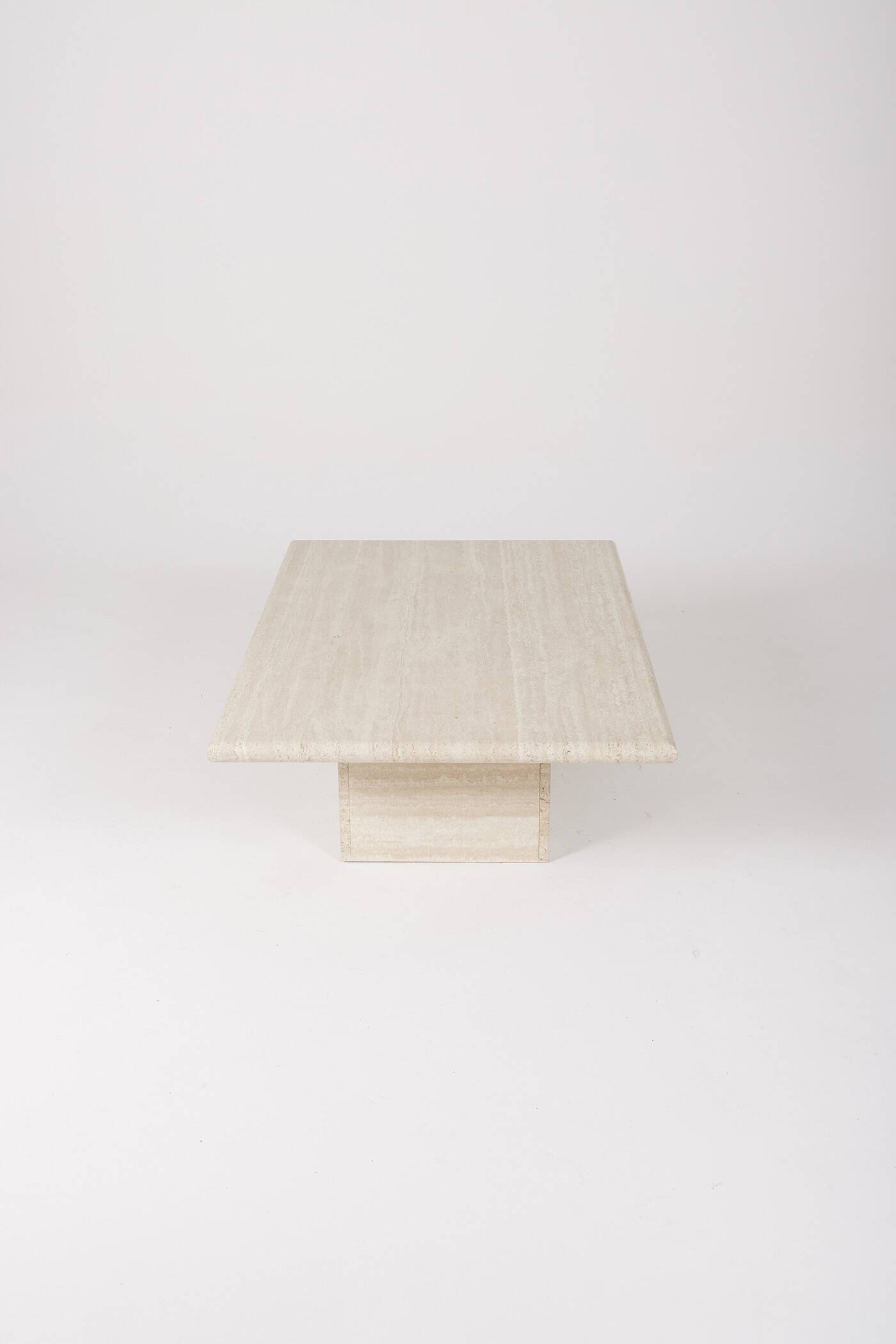 Table basse en travertin, 1970s