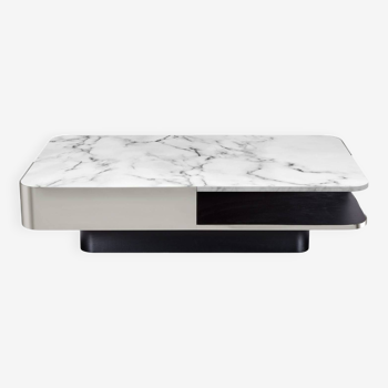 Red Etidion lounge table White marble