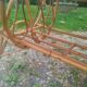 Table basse ancien en rotin vintage