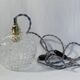 Baladeuse vintage globe verre clair ciselé