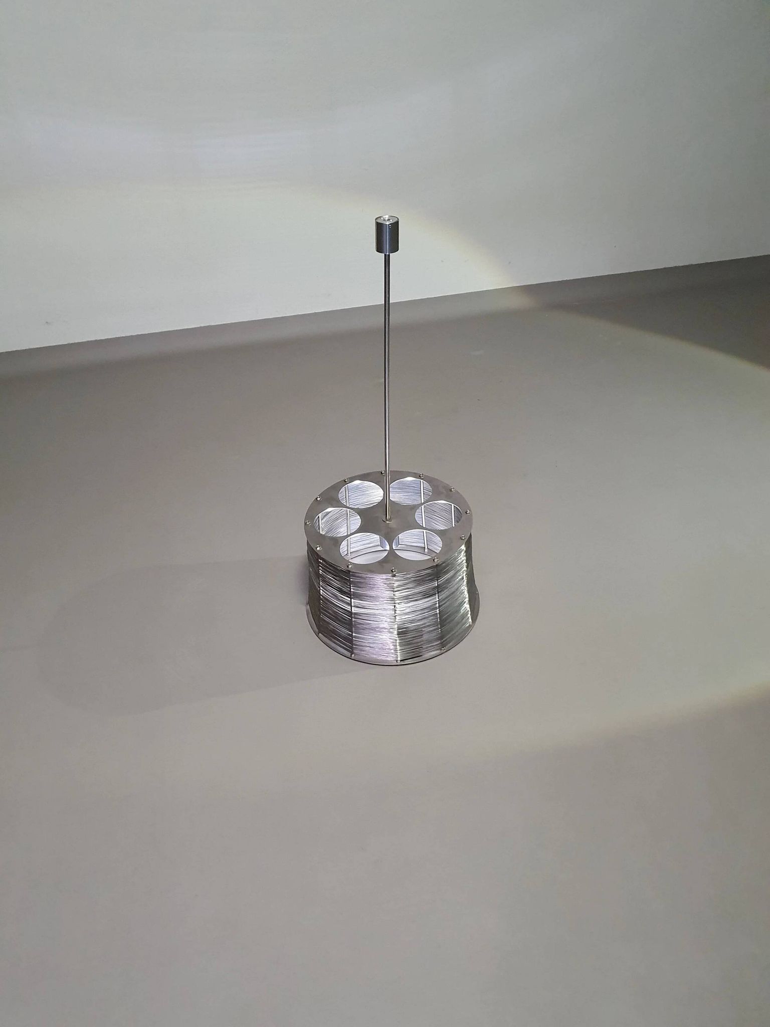 Lampe / suspension Adlumen très rare, câblée en inox