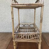 Rattan side table