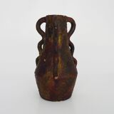 Polychrome terracotta pottery with 3 handles