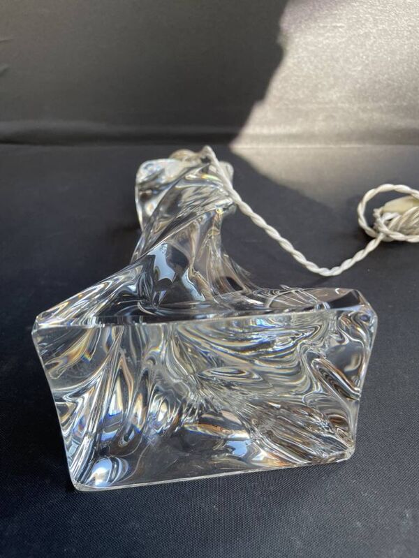 Pied de lampe cristal estampillé baccarat