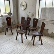Solid oak chairs Savoyard cap popular art