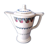 Limoges porcelain teapot with geometric décor