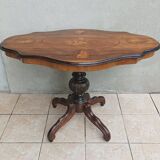 Napoleon III violin table in burr walnut