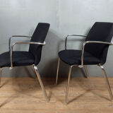 Pair of armchairs Design style Moderniste circa 1970-1980