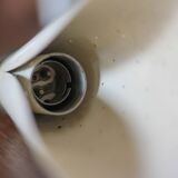 Pair of brass and perforated metal wall lights, wall sconce, decorative