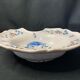 Antique polychrome earthenware shaving dish from La Rochelle, 18th century