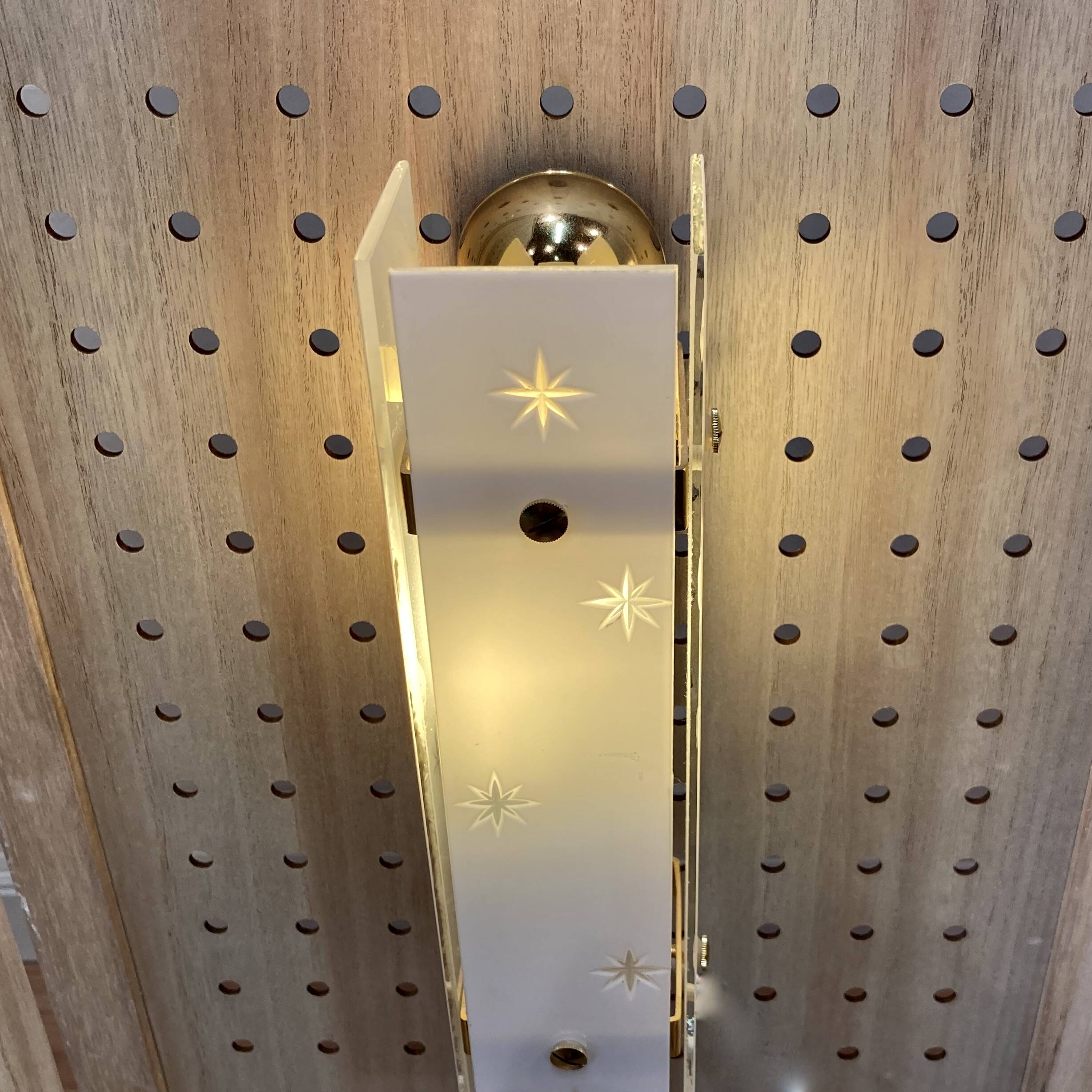 Pair of glass wall lights Scandinavian design 1960.