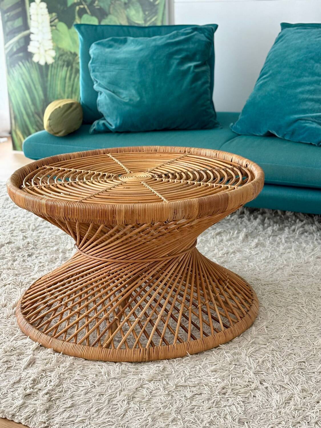 Rattan coffee table