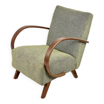H 410 type C Armchair designed by Jindrich Halabala, 1940s, Czechoslovakia
