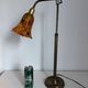 Vintage 1900 Clichy glass paste lamp, brass workshop desk - 60 cm