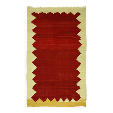 Tapis Kilim Turc Vintage Minimaliste 133x213 cm Laine Fait Main