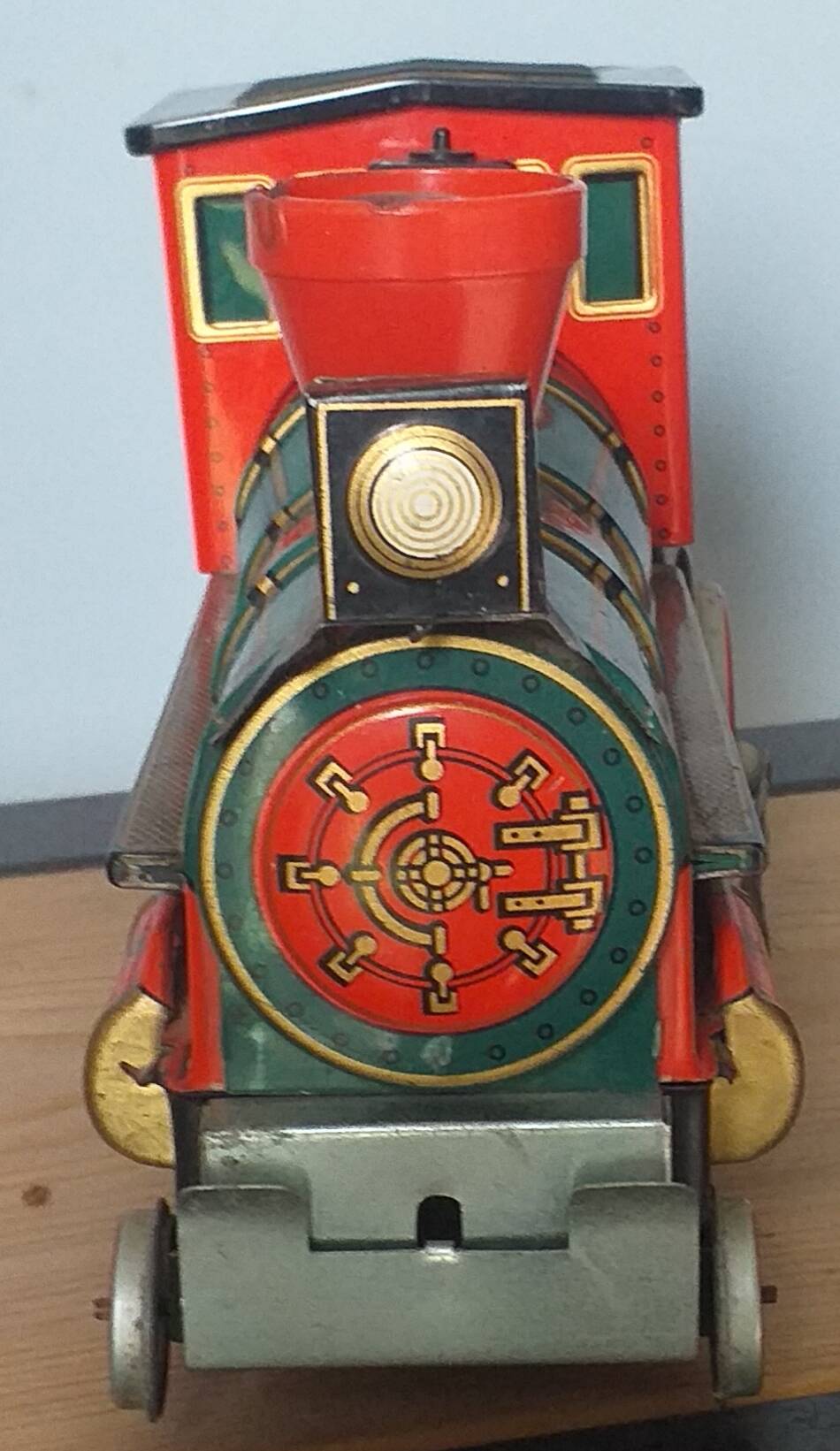 Vintage metal collector's locomotive.