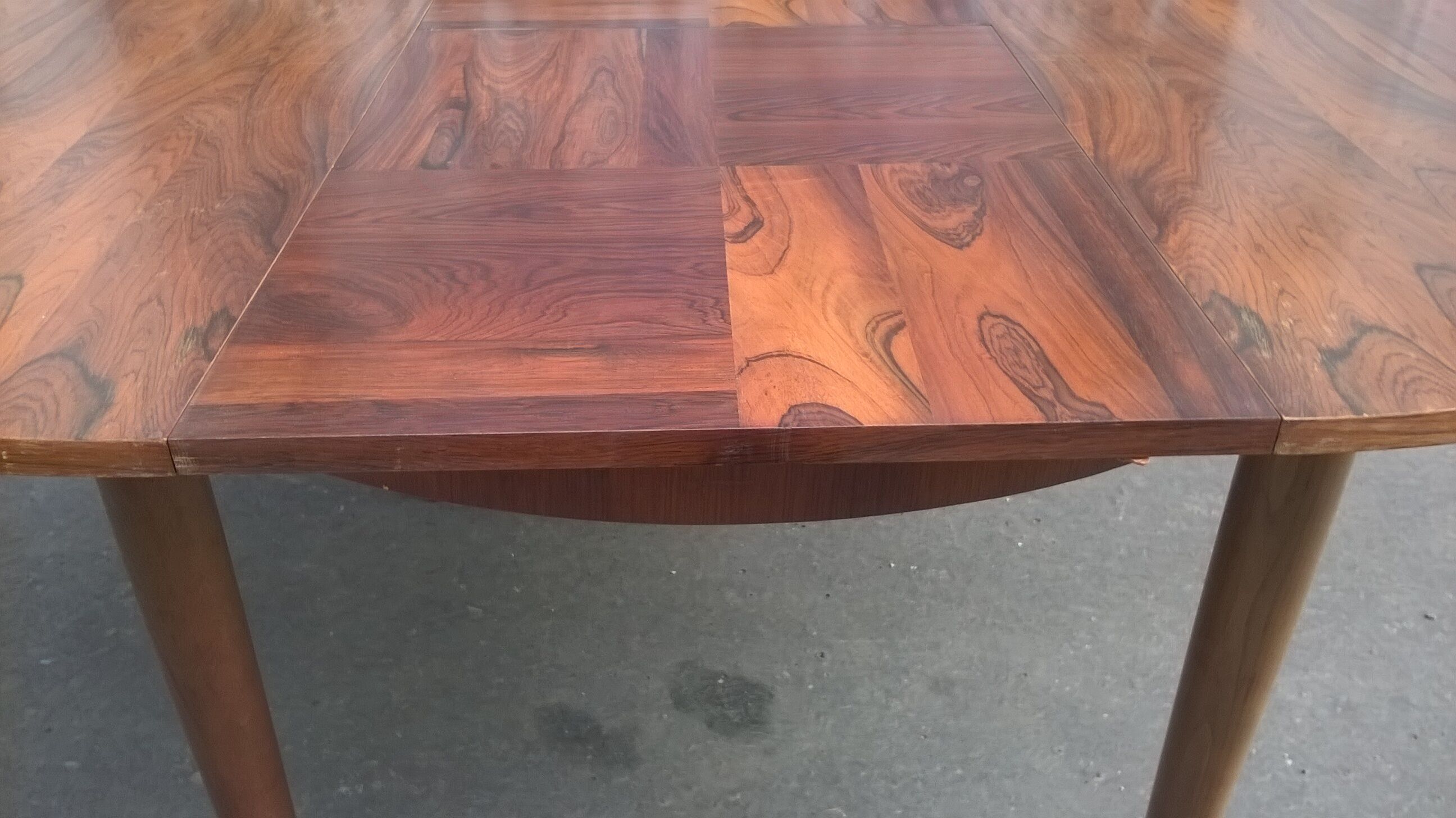 Scandinavian rosewood extension table