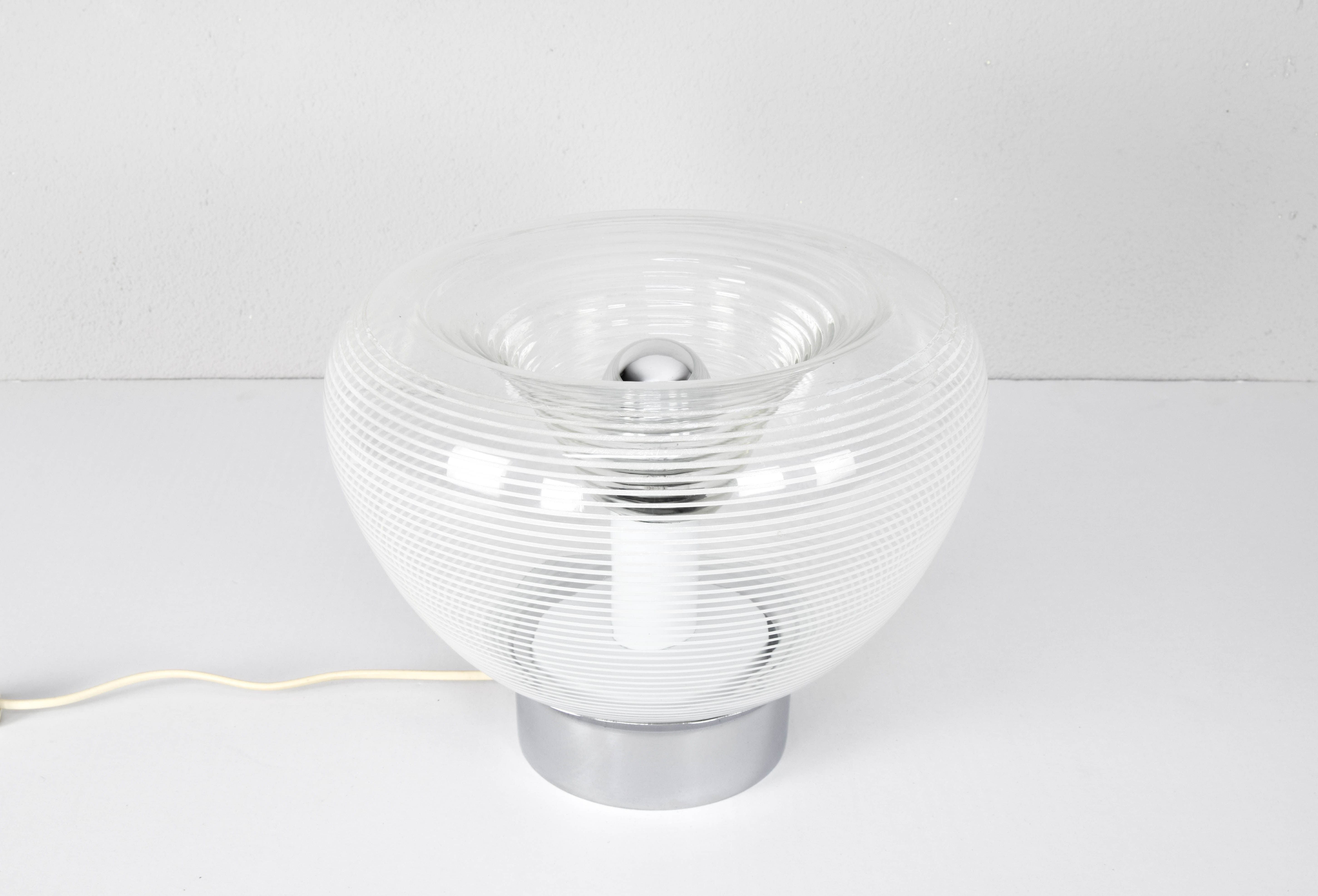 Rystal table lamp, Italy 60s