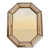 Octagonal Venetian Modern Hollywood Regency Mirror, Handmade in Spain, 1980
