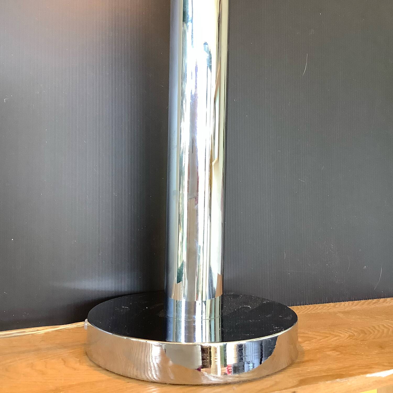 Large Chrome Lamp 3 Lights Space Age Italy 70's Dlg Reggiani