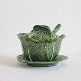 Cabbage tureen in vintage slip