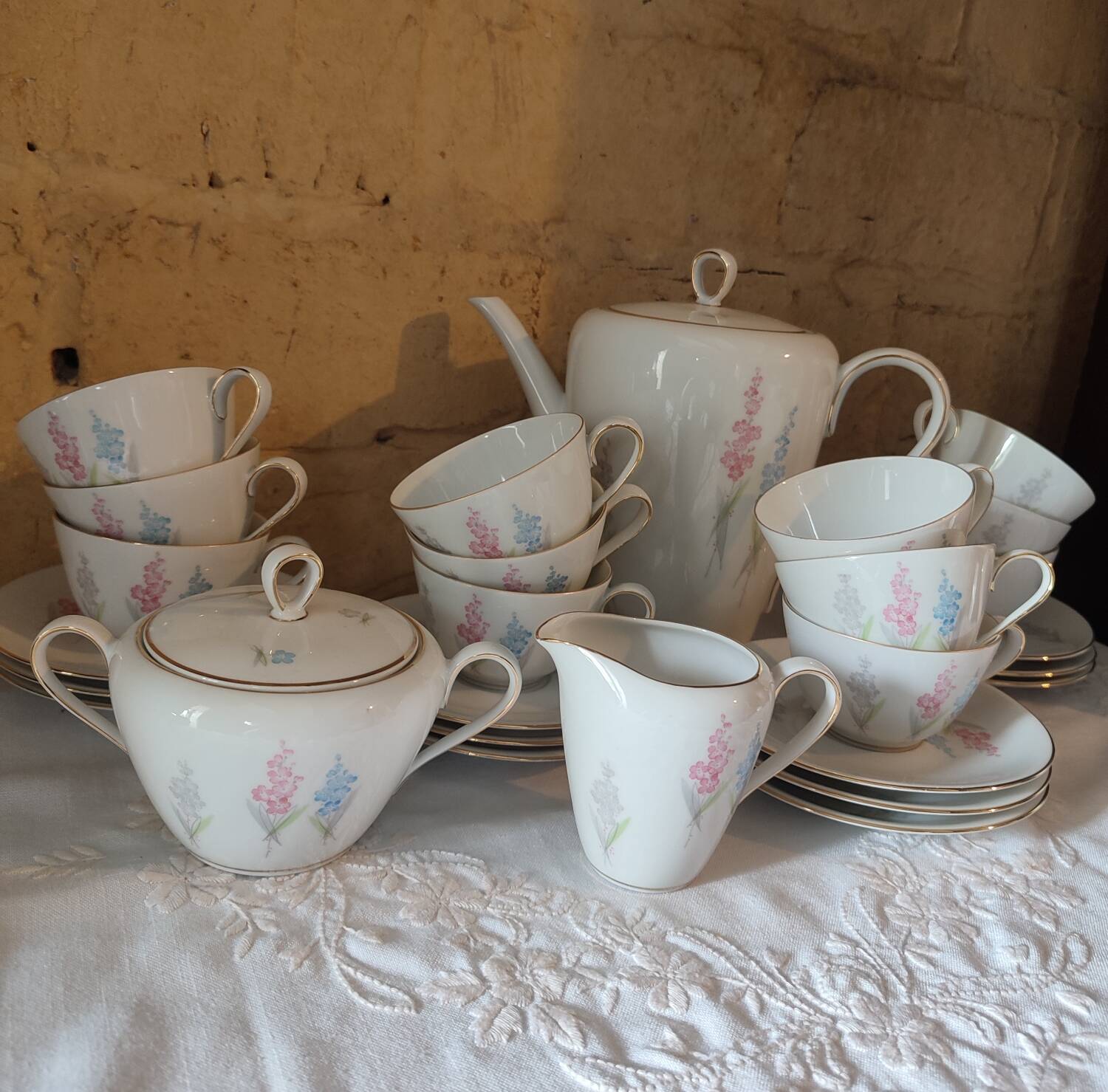 Coffee service Porcelain PMR Jaeger & Co Bavaria model Lindau