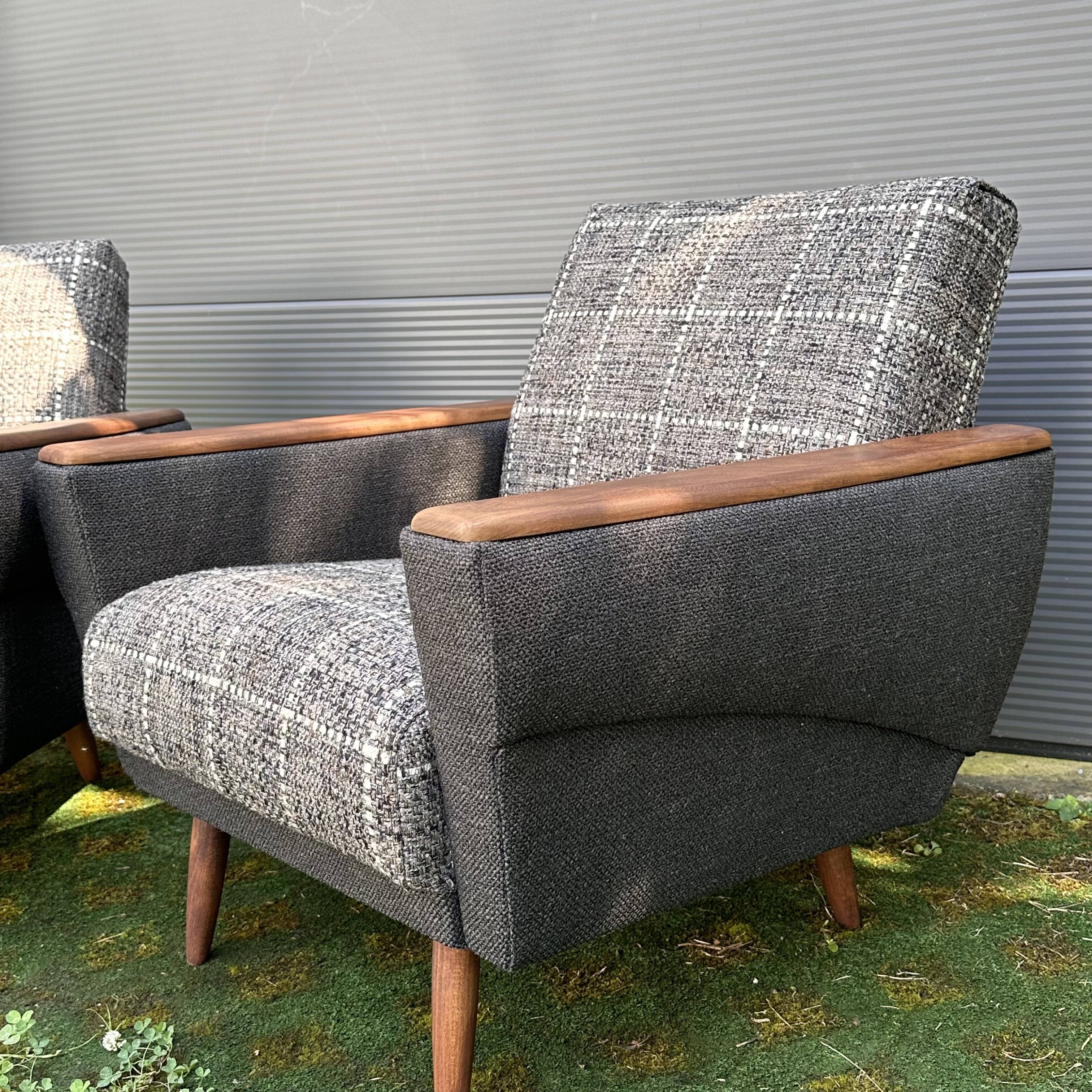 Pair of club armchairs