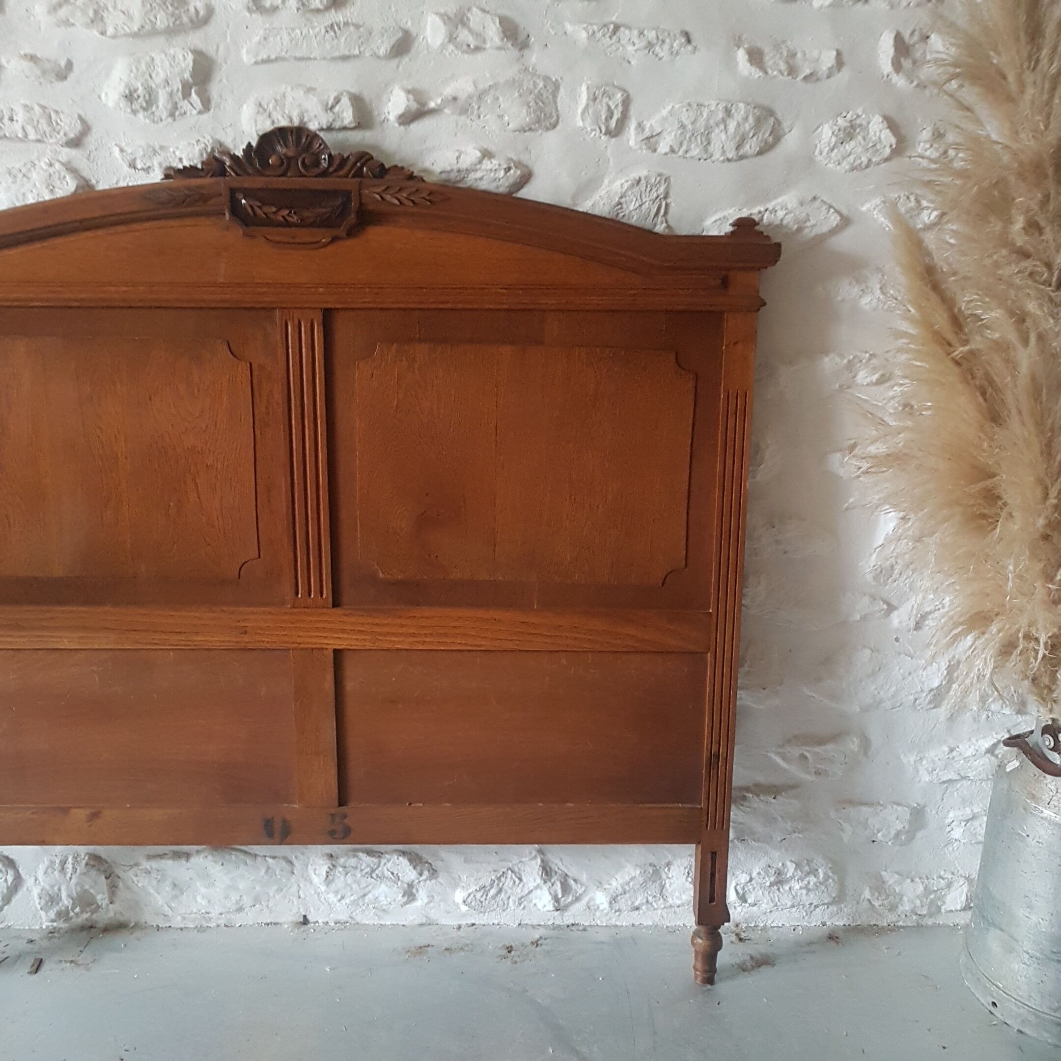 Old oak headboard