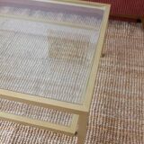 Vintage gold metal coffee table