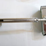 Office Art Deco lamp, chrome metal, & base marble, 1930 s