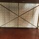 Mahogany and gold metal shelf