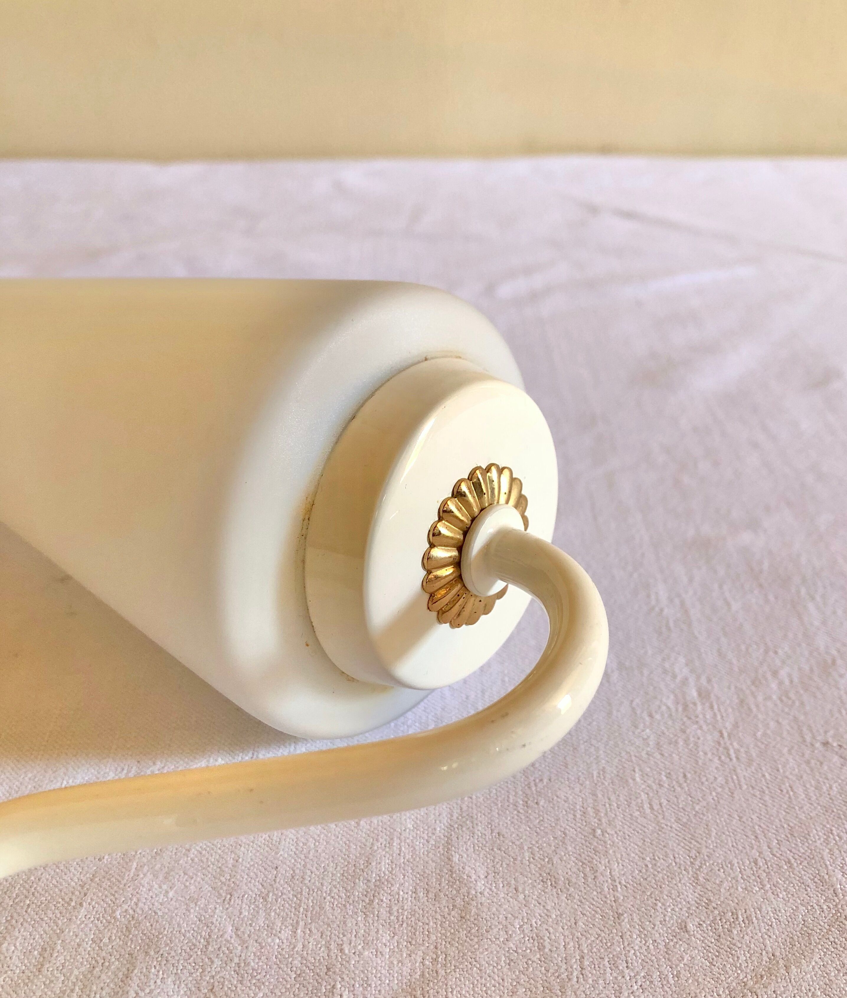 Set of 2 vintage opaline wall lamps
