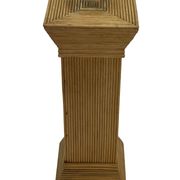 Vintage column vase in rattan, boho bamboo pillar from the 70s, McGuire in rattan.