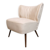 Fauteuil cocktail blanc, années 60