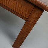 French xixth century farmhouse rustic oak coffee table