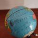 World globe sheet metal map taride cards vintage 50 60 - ø 12.5 cm