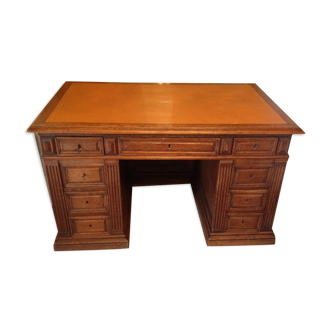 Oak desk 9 drawers end XlXème