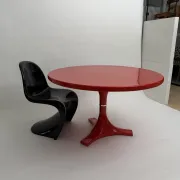 Red '4997' Dining Table by Gardella & Castelli for Kartell, Italy, 1970