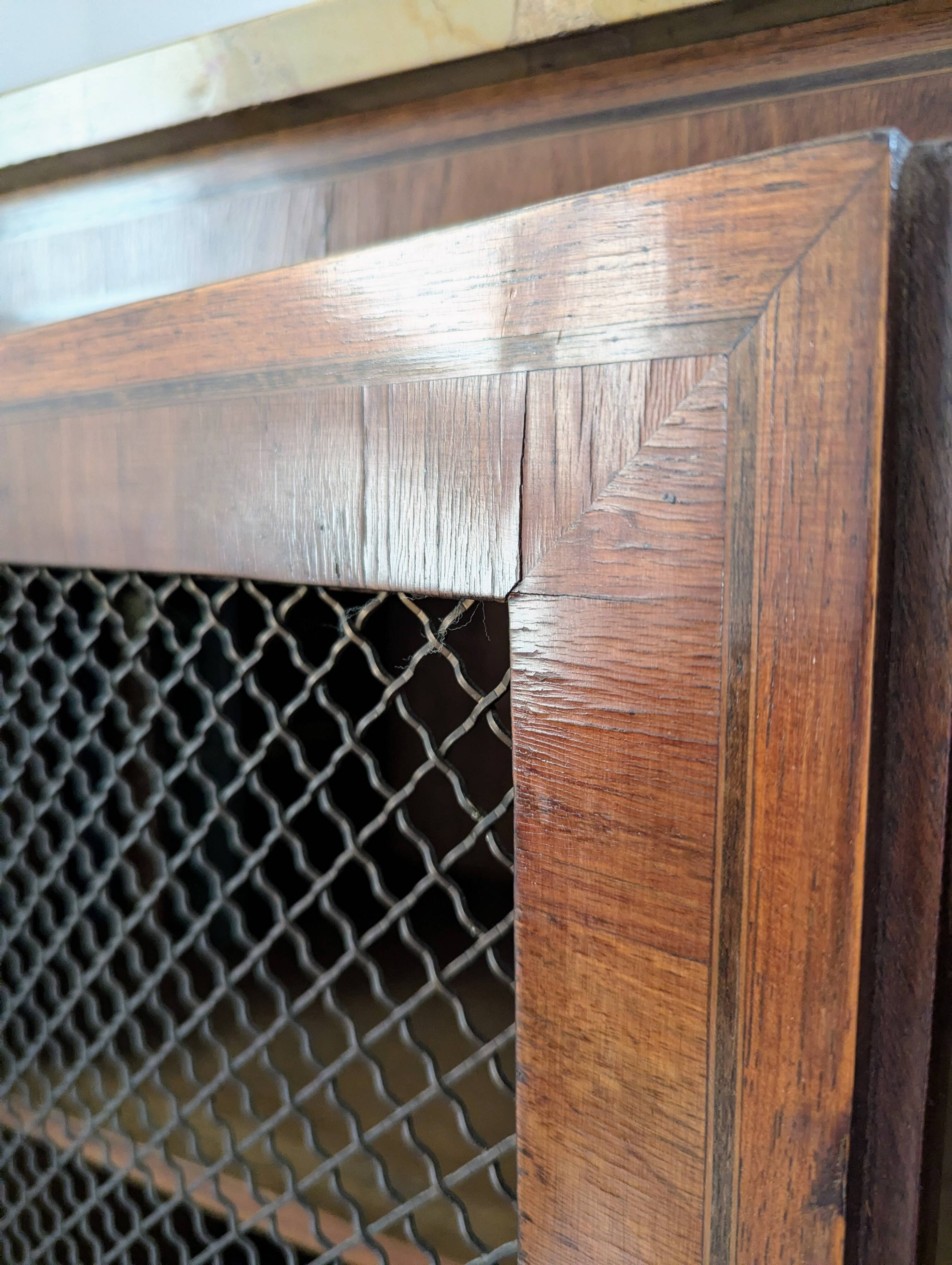 Marquetry library in Transition style Louis XV / Louis XVI
