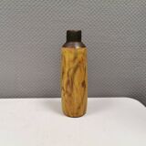 Rustic ceramic vase with running glaze from 1970.
