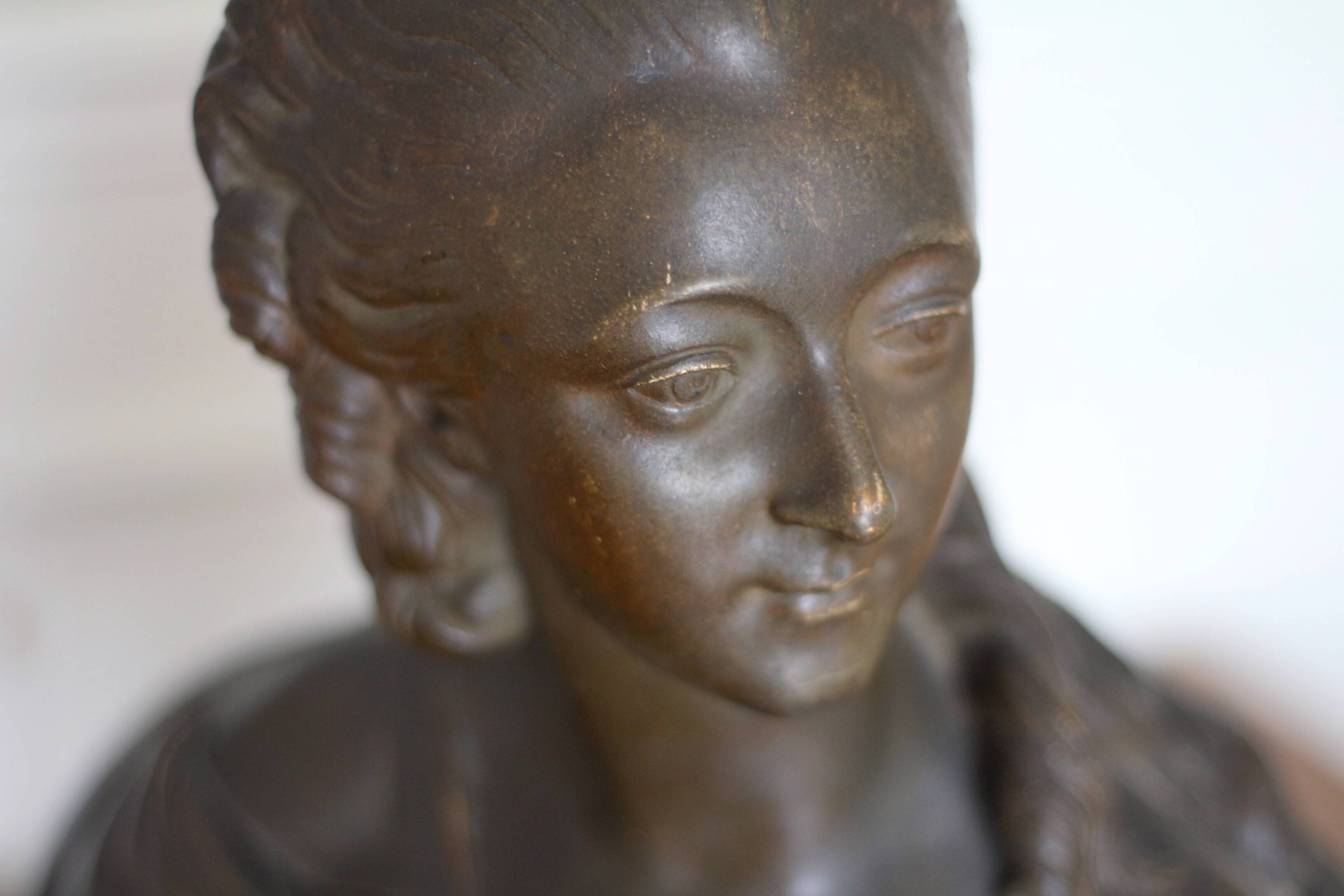 Plaster bust of Madame Du Barry after Pajour, 19th century.