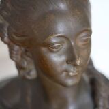 Buste en plâtre de Mme Du Barry d'après Pajour, XIXème s.