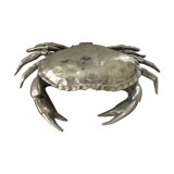 Silver metal box in crab shape