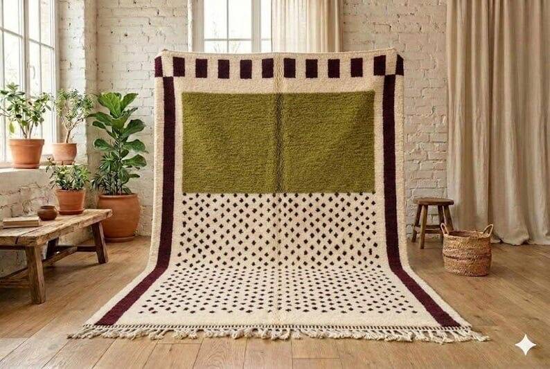 Handmade pure wool rug 150/250 cm