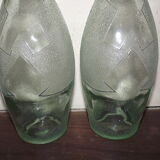 Pair of bottles of the 60s in iridescent glass