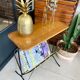 Porte revue tablette scoubidou vintage