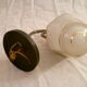 WALL LAMP / LANTERN IN GLASS & VINTAGE BRASS