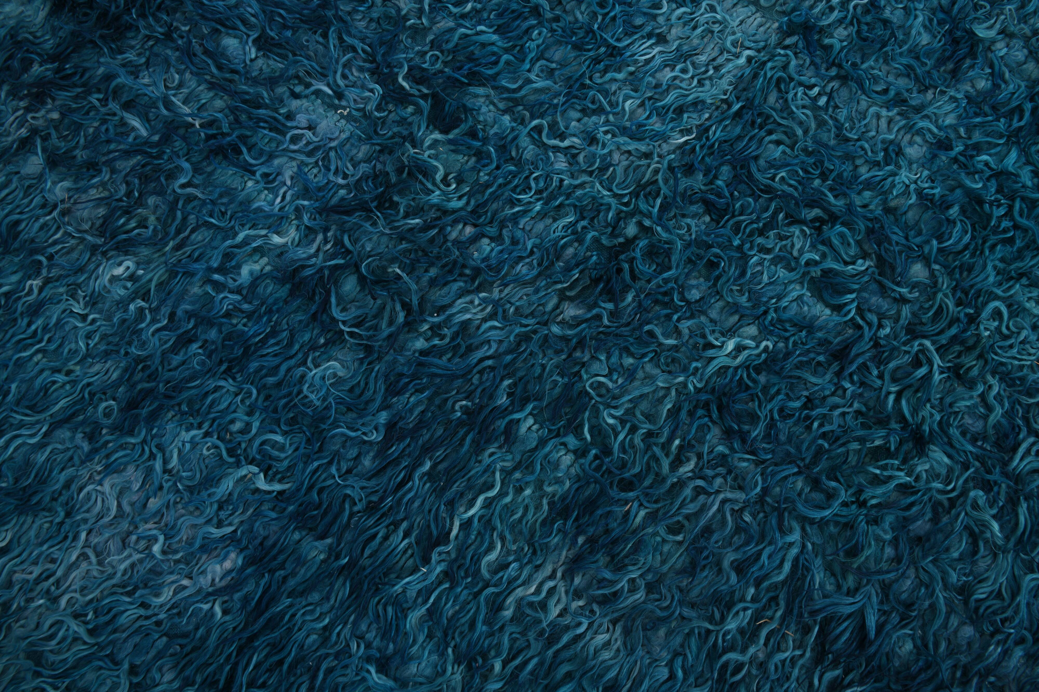 Long hairy bohemian kilim rug,268x325cm